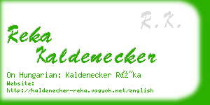 reka kaldenecker business card